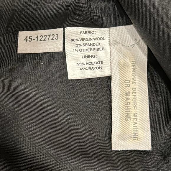 Ann Taylor Tailored Pinstripe Black White Blazer Size 6 - Picture 7 of 7